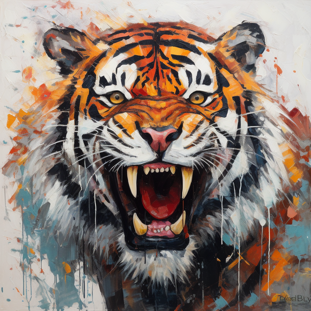 Tiger Oil Painting Wall Art