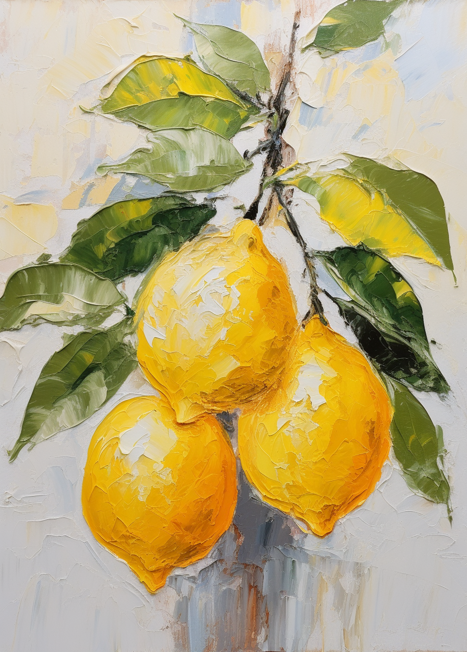 Lemon Oil Painting Wall Art
