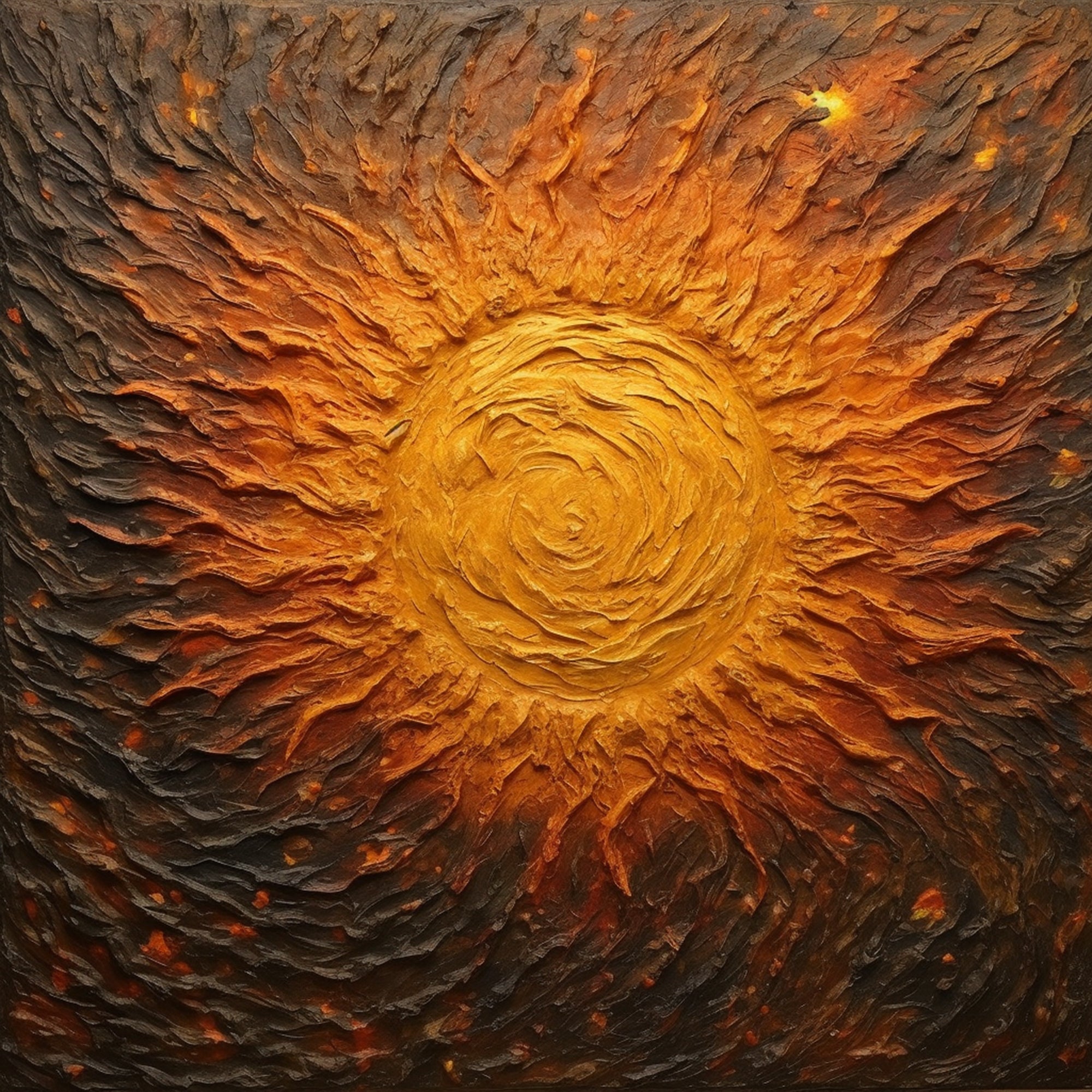Sun Oil Painting Wall Art